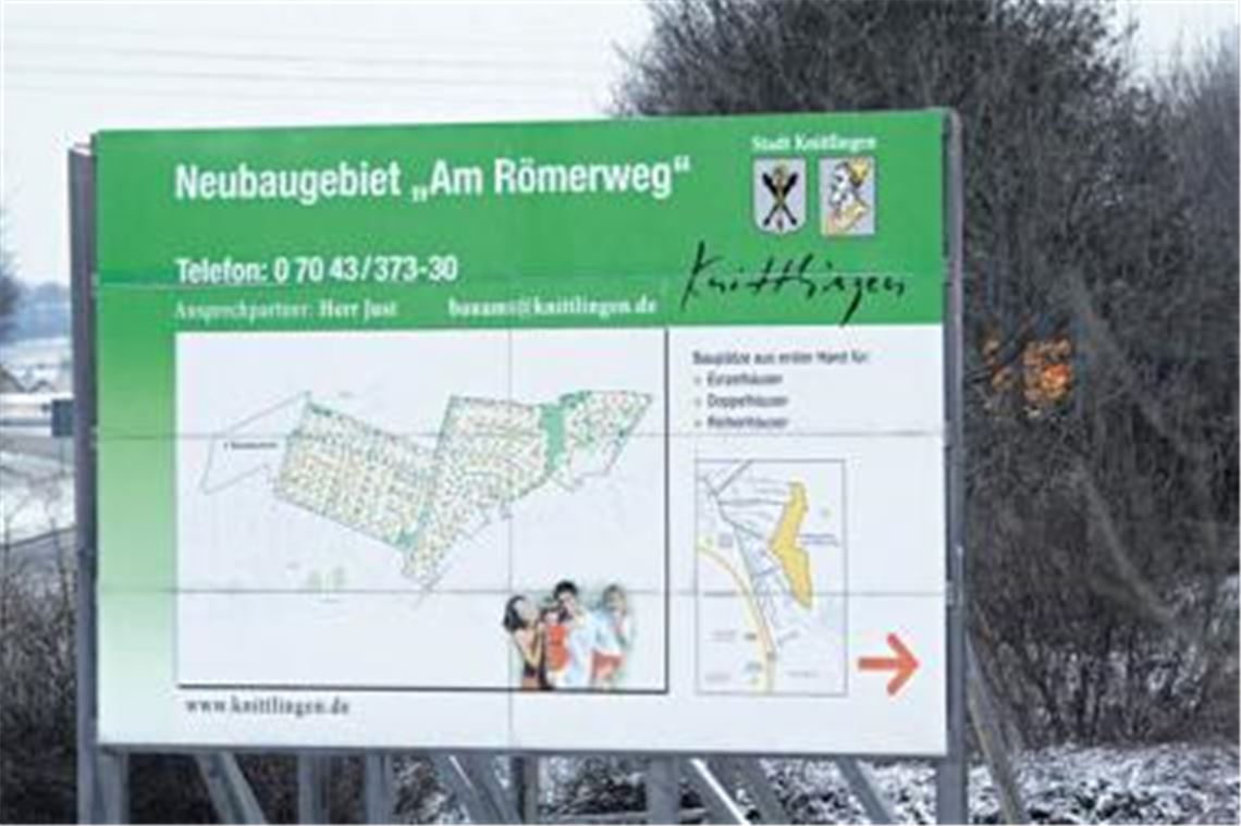Solide Nachfrage: Eines der größten Neubaugebiete der Region ist der Römerweg in Knittlingen. Foto: Hansen