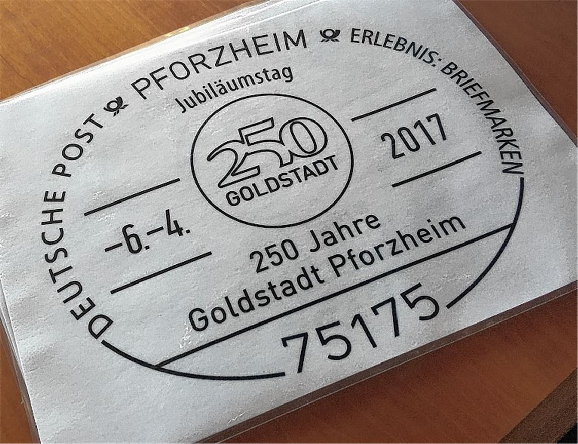 Post würdigt das Goldstadt-Jubiläum