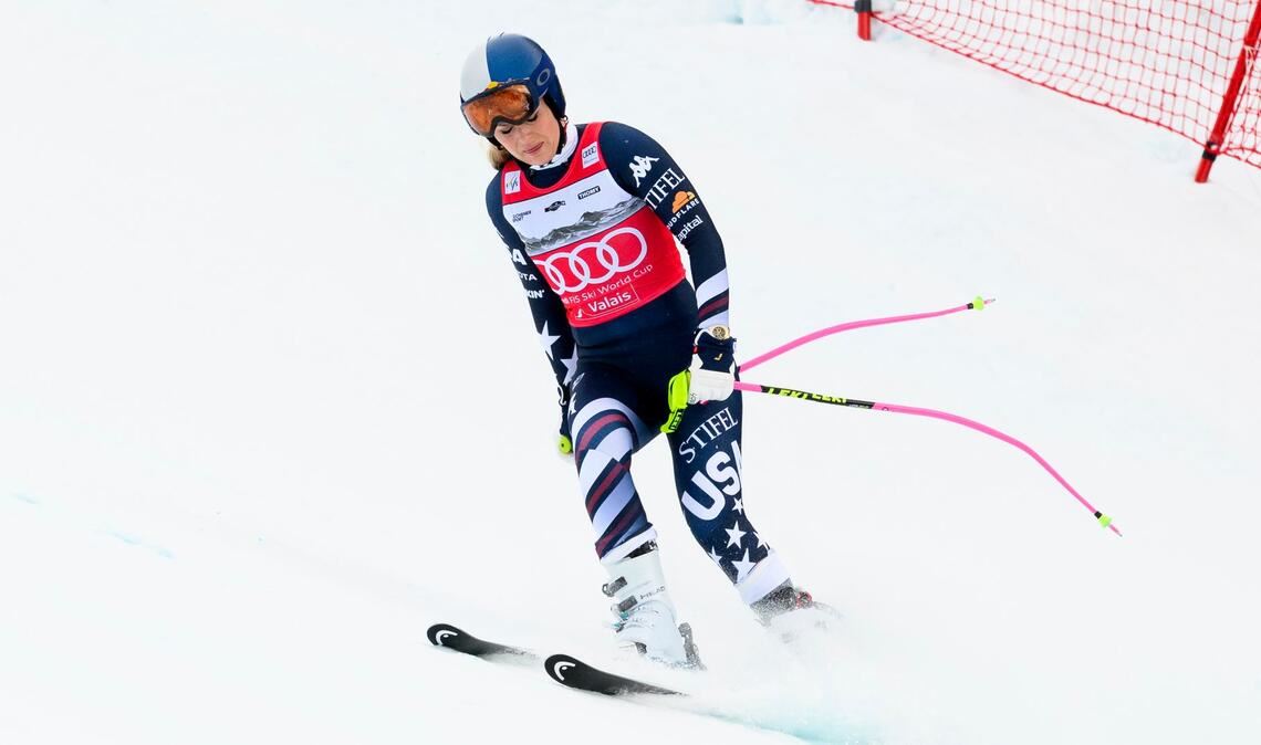 Sorgen ums Knie: Vonn stürzte vorigen Freitag in Crans-Montana. (Archivbild)