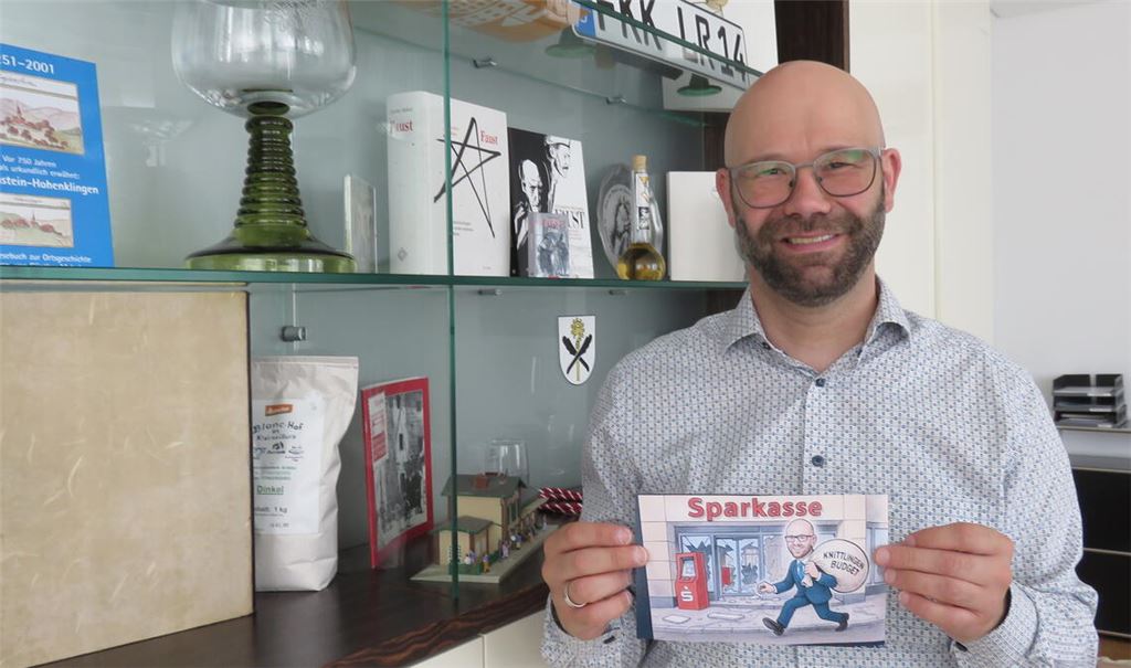 Sparen zu müssen, ist nicht lustig. Doch die Karikatur, die zuletzt im Netz aufgetaucht ist, nimmt der Knittlinger Bürgermeister Alexander Kozel mit Humor. Foto: Becker