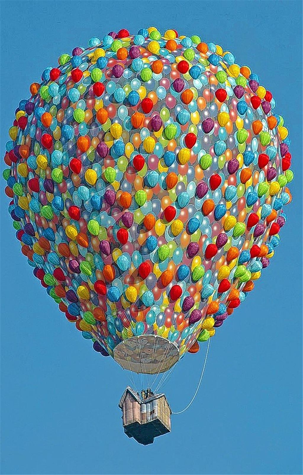 Betrieb am Himmel über der Region