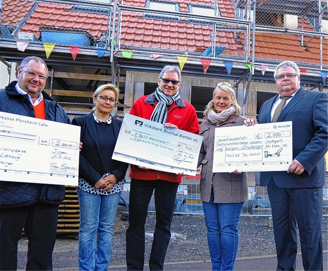 Drei Spenden für die Familienherberge