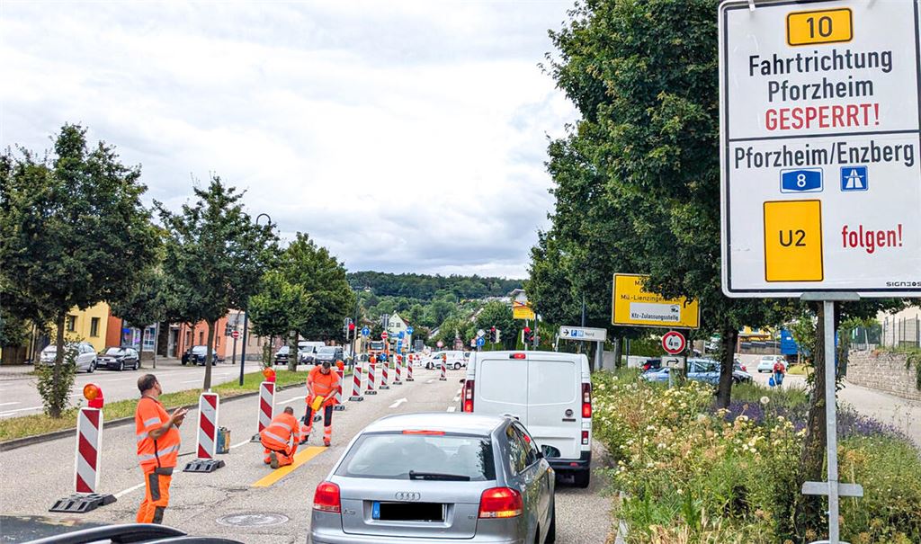 Sperrungen und Umeitungen: Seit Wochen wird an der B10 gearbeitet. Archivfoto: Steigleder