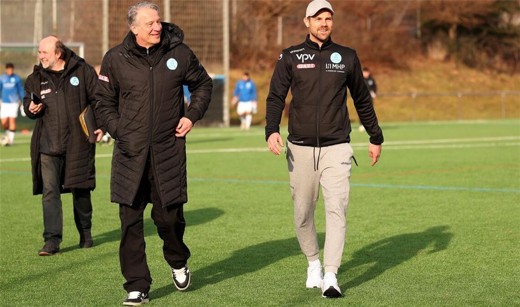 Sport-Geschäftsführer Lutz Siebrecht, Trainer Marco Wildesinn (re.): Geht es im Gleichschritt auch in die nächste Saison?