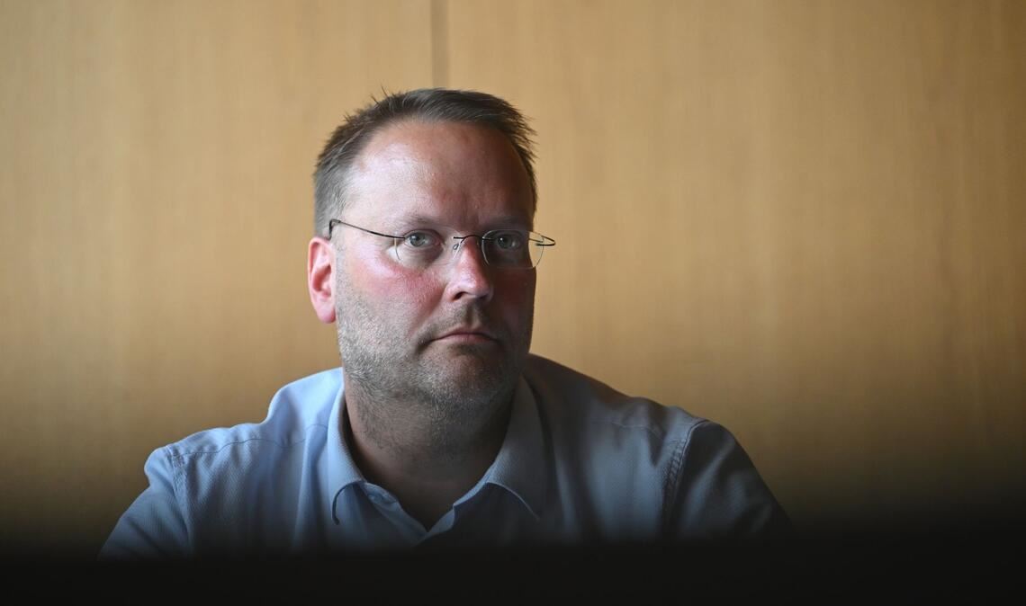 Stadtwerke-Geschäftsführer Jens Balcerek hat den Brand zu Hause gesehen.