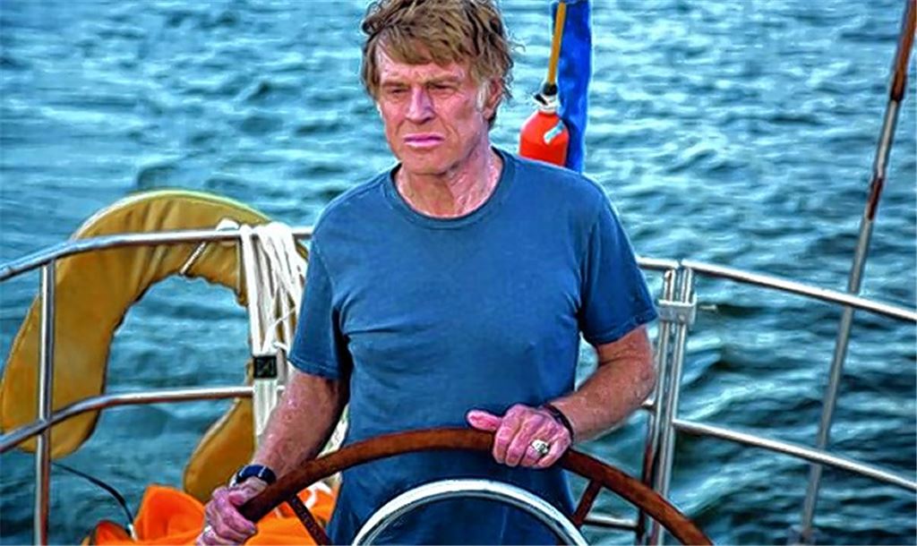 Star-Schauspieler Robert Redford als Segler in einer verzweifelten Lage.