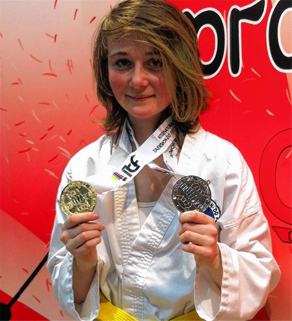 Starker Auftritt: Taekwondo-Kämpferin Leonie Schniering nutzt bei den Cork Open ihre Chance und holt gleich zwei Medaillen. 