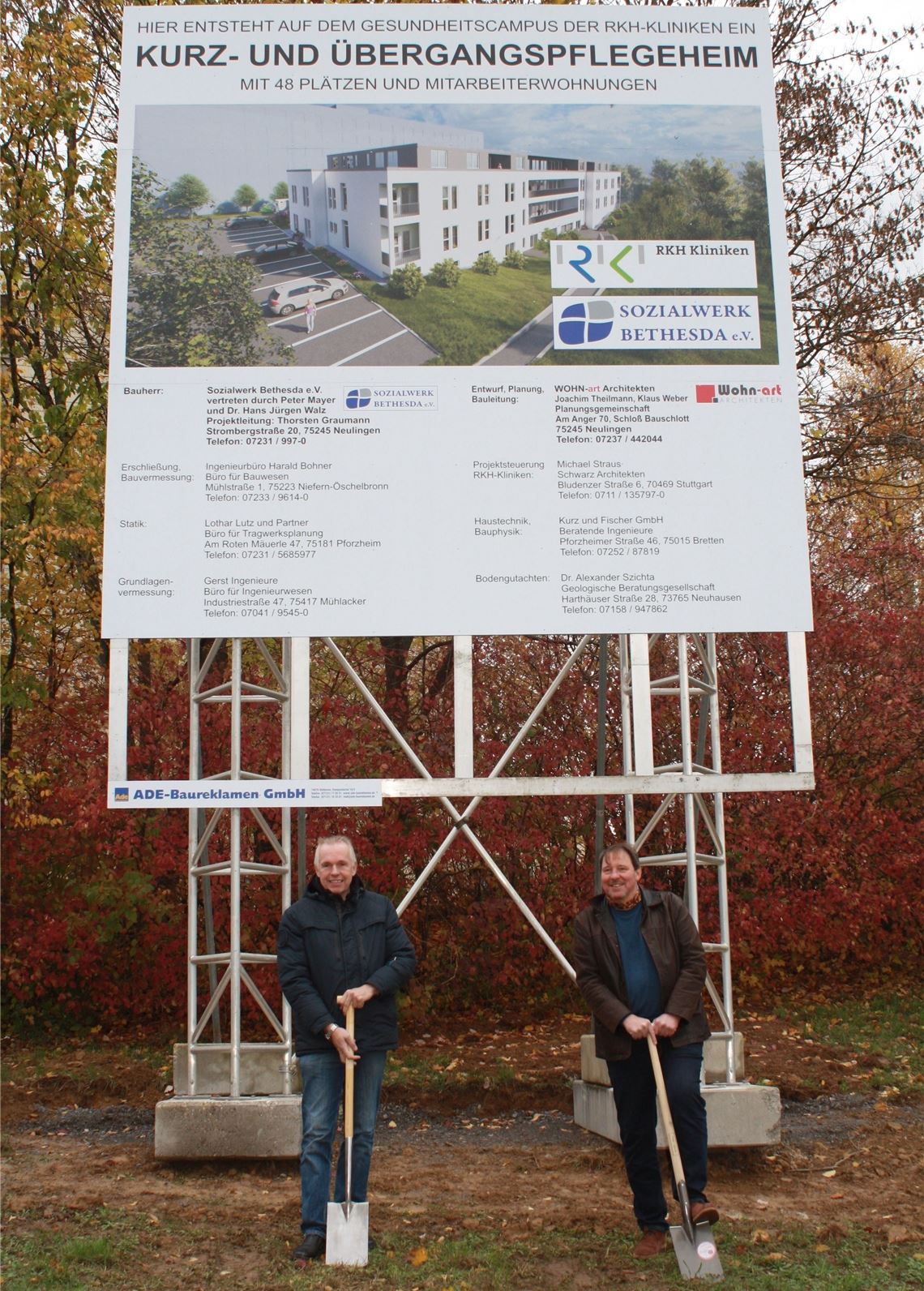 Startschuss: Peter Mayer vom Sozialwerk Bethesda (li.) und Architekt Joachim Theilmann.privat