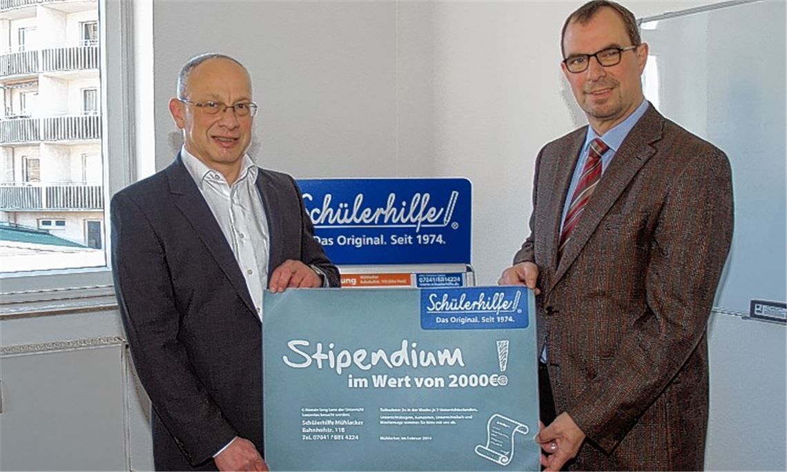 Stefan Eberle (li.) mit OB Schneider.
