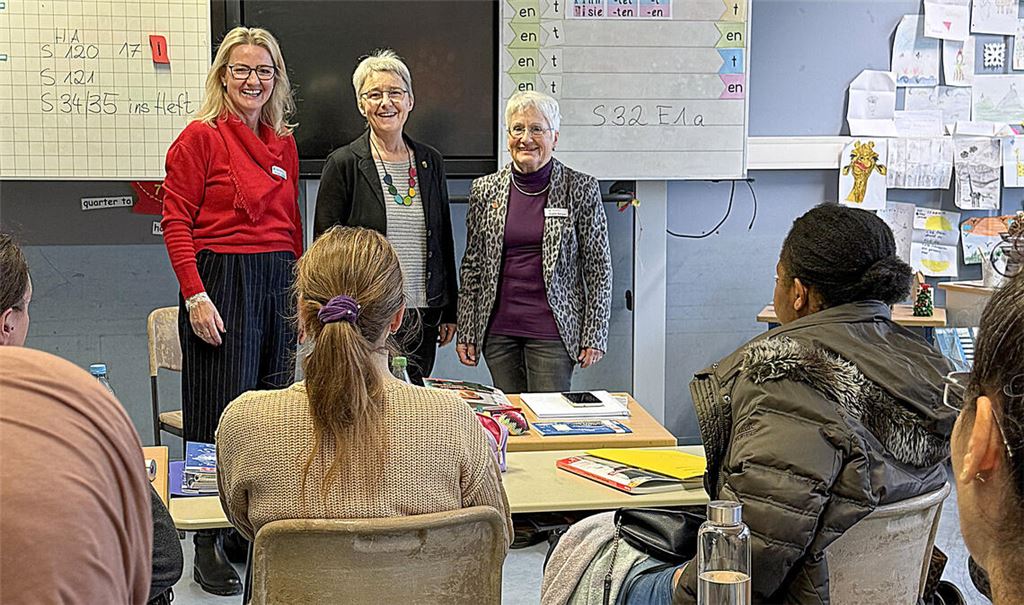 Stefanie Seemann (Mitte) nimmt sich Zeit für den Austausch. Foto: privat