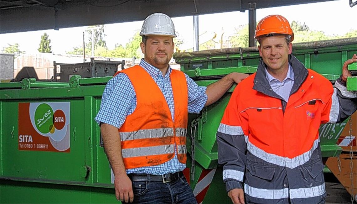 Stehen Bedenkenträgern gegen eine Sita-Erweiterung am Standort Knittlingen Rede und Antwort: Alexander Ludwig (li.) und Geschäftsführer Oliver Grimm.