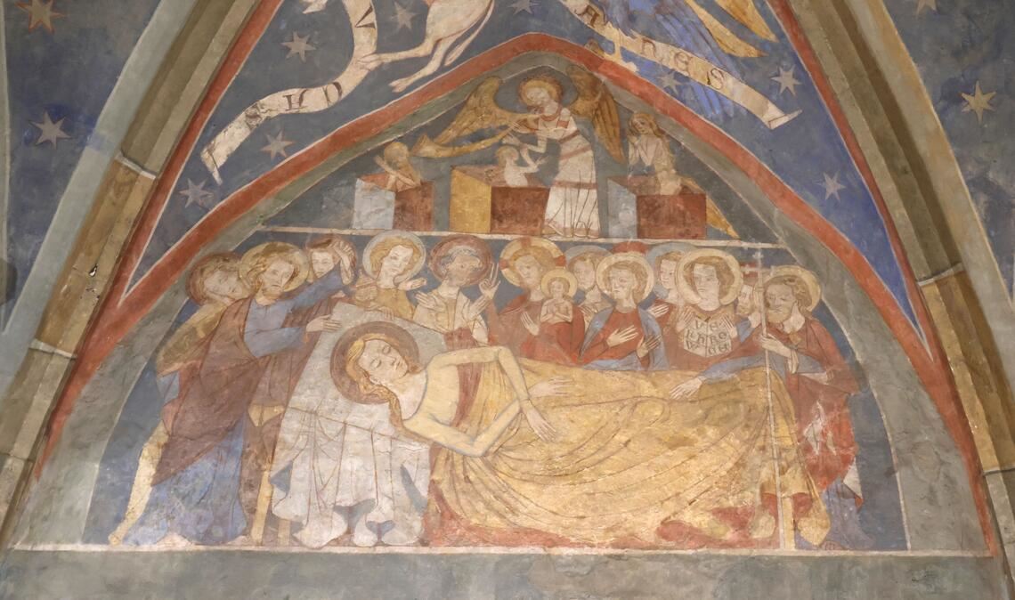 Stellen auch aus Sicht der Denkmalstiftung Baden-Württemberg eine besondere historische Kostbarkeit dar: die Wandmalereien in der Ulrichskirche. Foto: Denkmalstiftung/Krusch