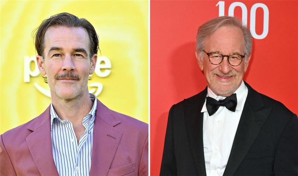 Steven Spielberg (rechts) spendet Medienberichten zufolge für die Familie des verstorbenen Schauspielers James Van Der Beek.