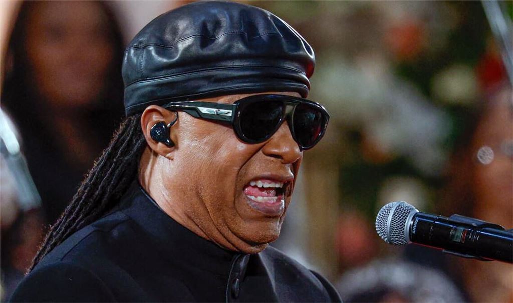 Stevie Wonder bei einem Auftritt im März in Chicago zu Ehren des verstorbenen Bürgerrechtsaktivisten Jesse Jackson