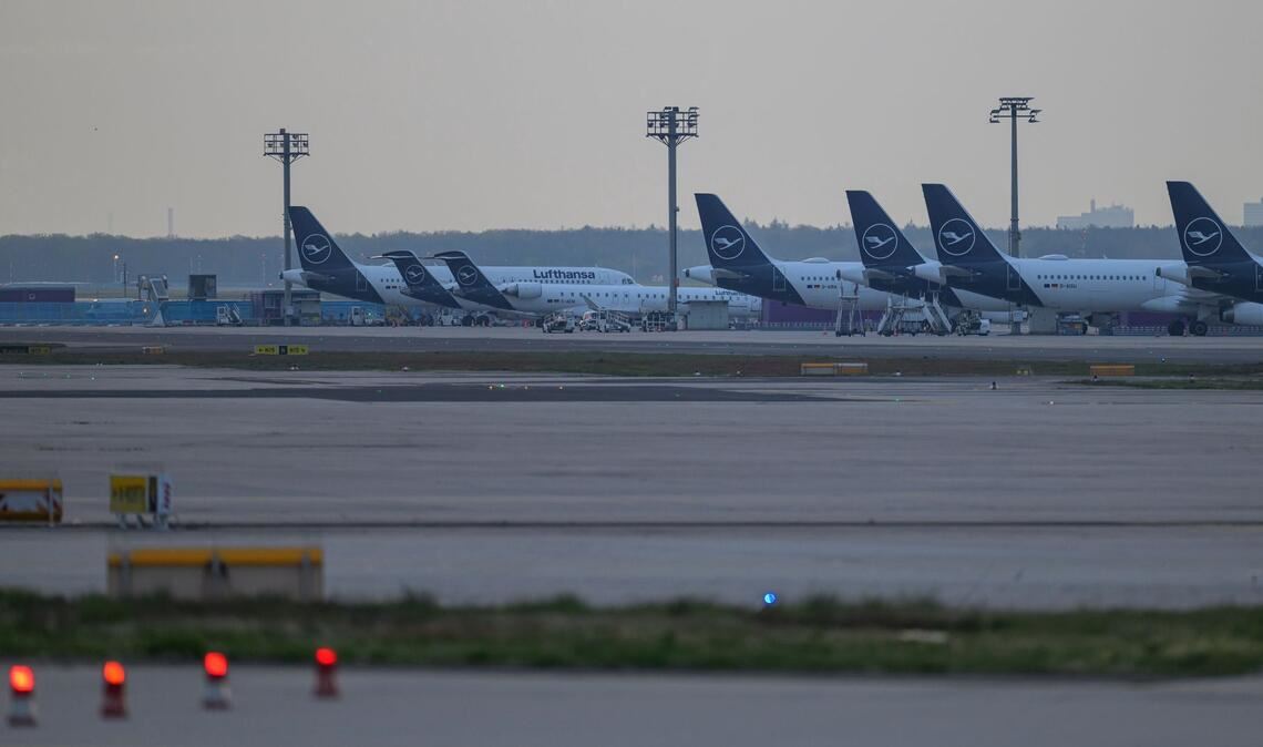 Stillstand bei Lufthansa in Frankfurt.