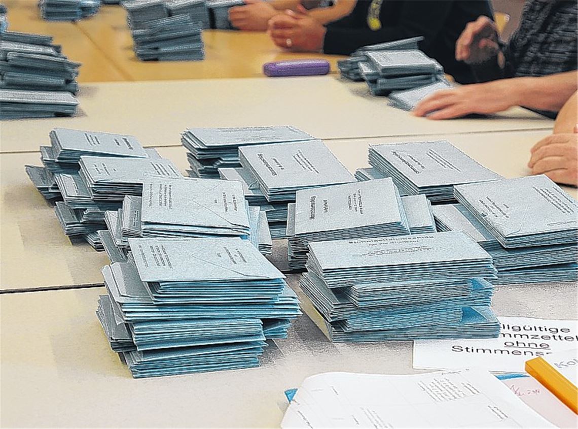 Stimmen werden in Ölbronn-Dürrn in diesem Jahr zweimal ausgezählt. Zusätzlich zur Bundestagswahl sind die Wahlhelfer wegen des Bürgerentscheids auch Mitte März gefordert. 