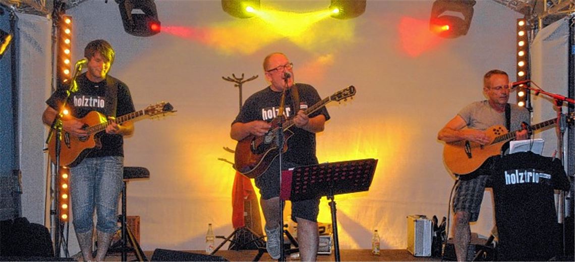 Stimmungsgarant: das Holztrio. Die beliebte Band hat am Samstagabend viele Konzertfreunde in die Mühlacker Innenstadt gelockt. Fotos: Stahlfeld