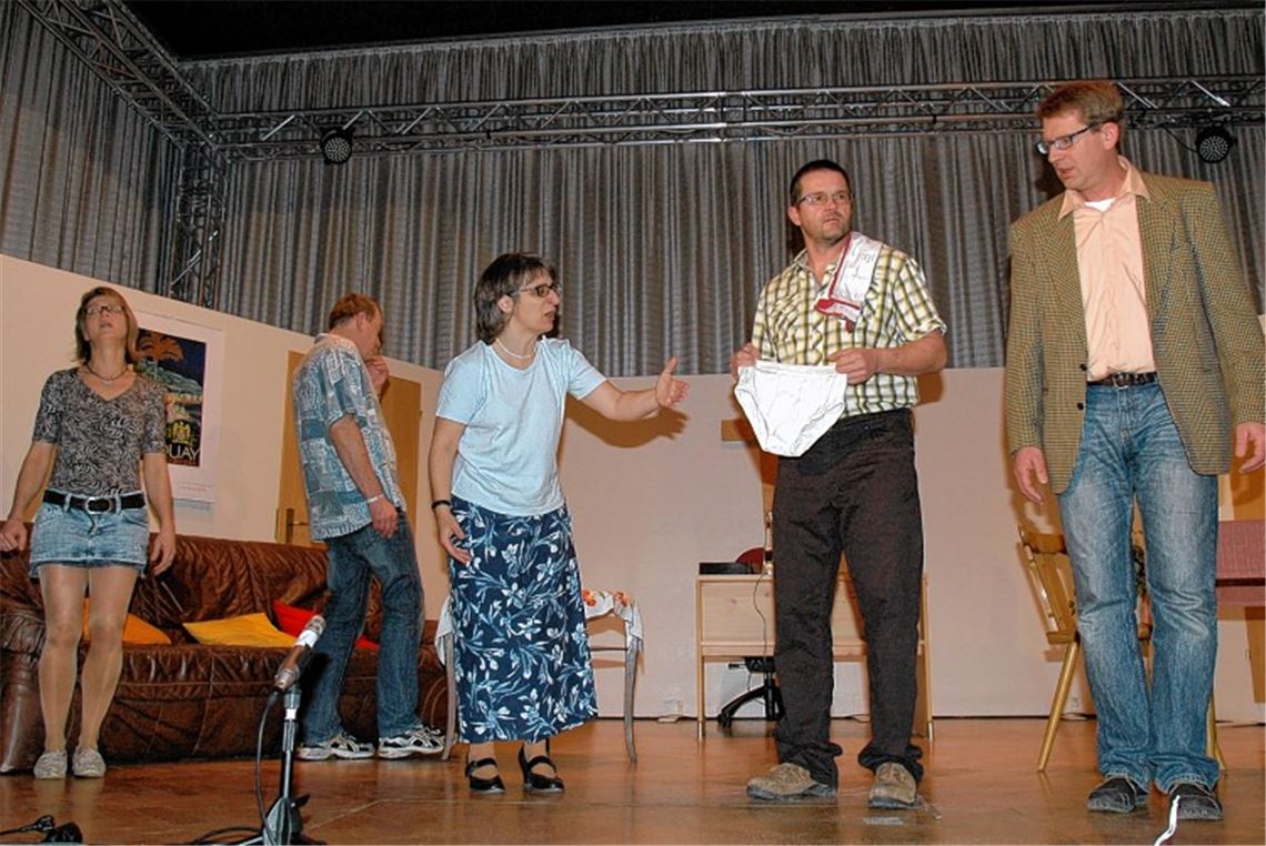 Stimmungsgarant: die „Dürrner Dieldappen“ ziehen wieder alle Register.