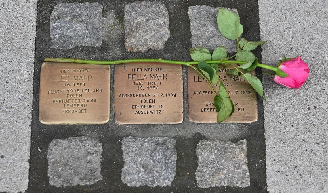 Stolpersteine erinnern in vielen deutschen Städten an individuelle Opfer des Nationalsozialismus. (Archivbild)