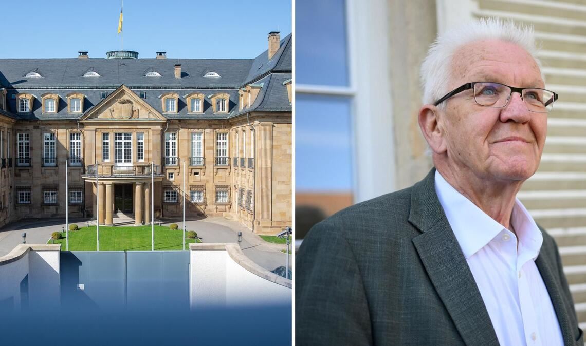 Strahlender Abgang für Kretschmann: Über das Wetter in Stuttgart kann sich der Landesvater nicht beschweren.