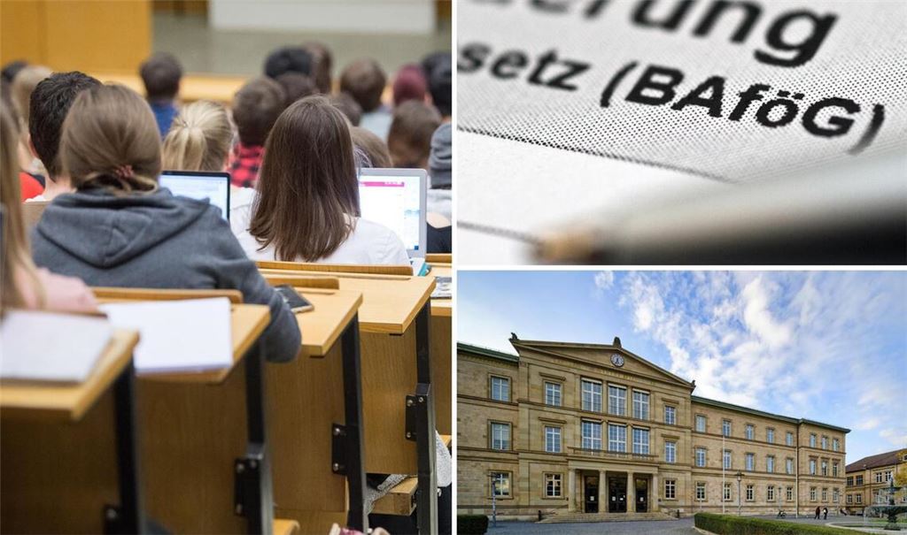 Studierende in Baden-Württemberg müssen  oft lang auf BAföG warten, unter anderem in Tübingen (Universität unten rechts).