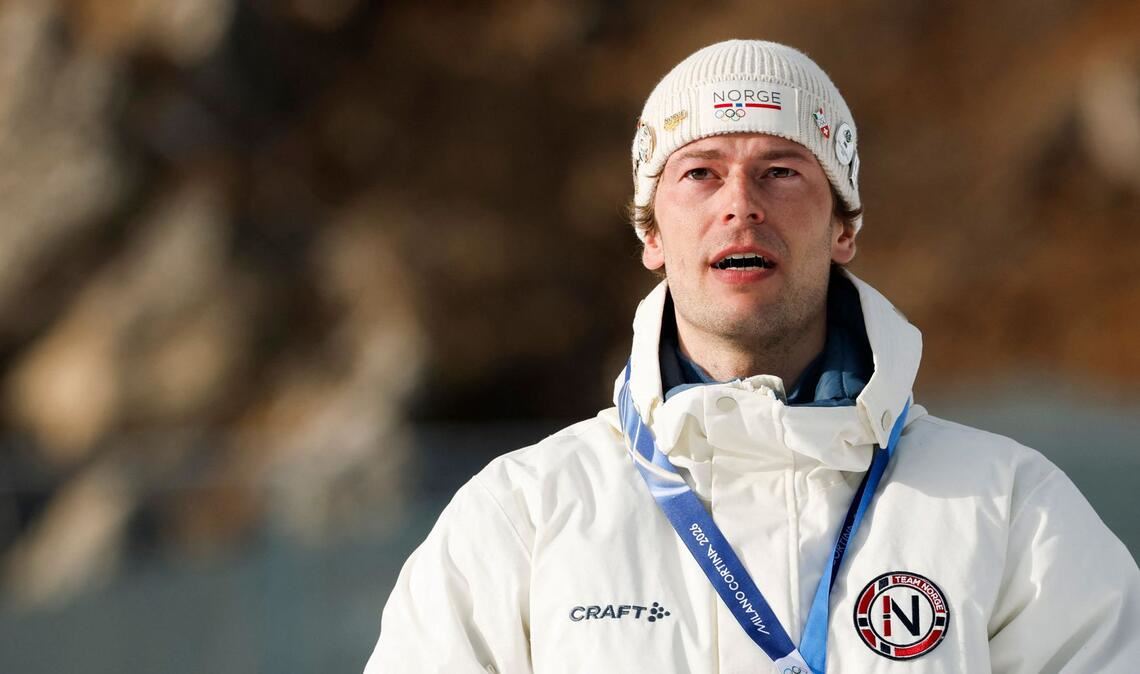 Sturla Holm Lägreid bei der Siegerehrung.