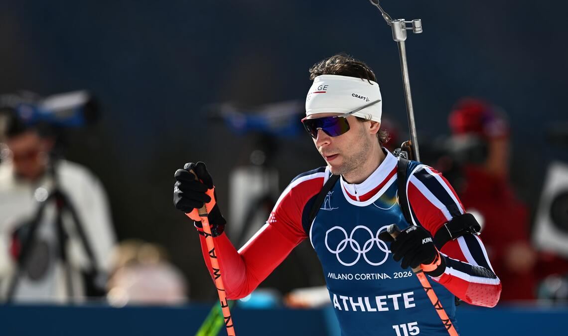 Sturla Holm Laegreid beim Training in Antholz.
