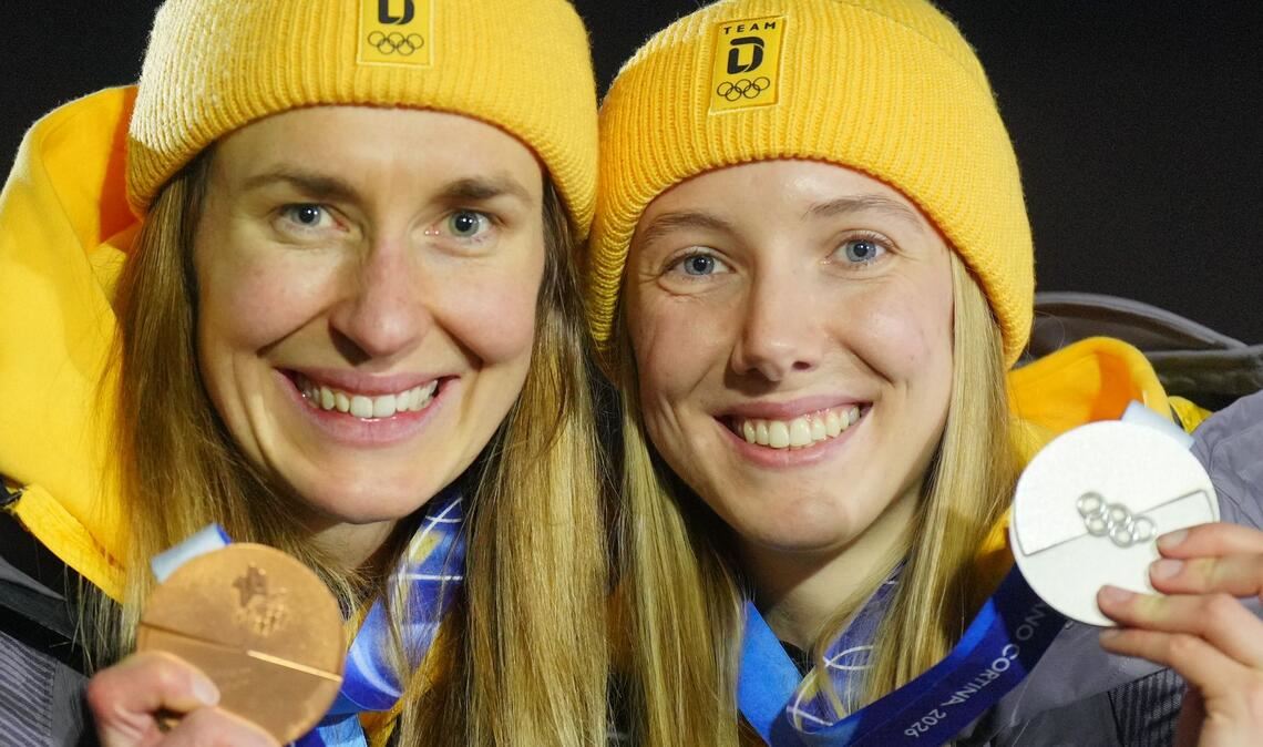 Susanne Kreher (r) holte sich Silber, Jacqueline Pfeifer fuhr zu Bronze.