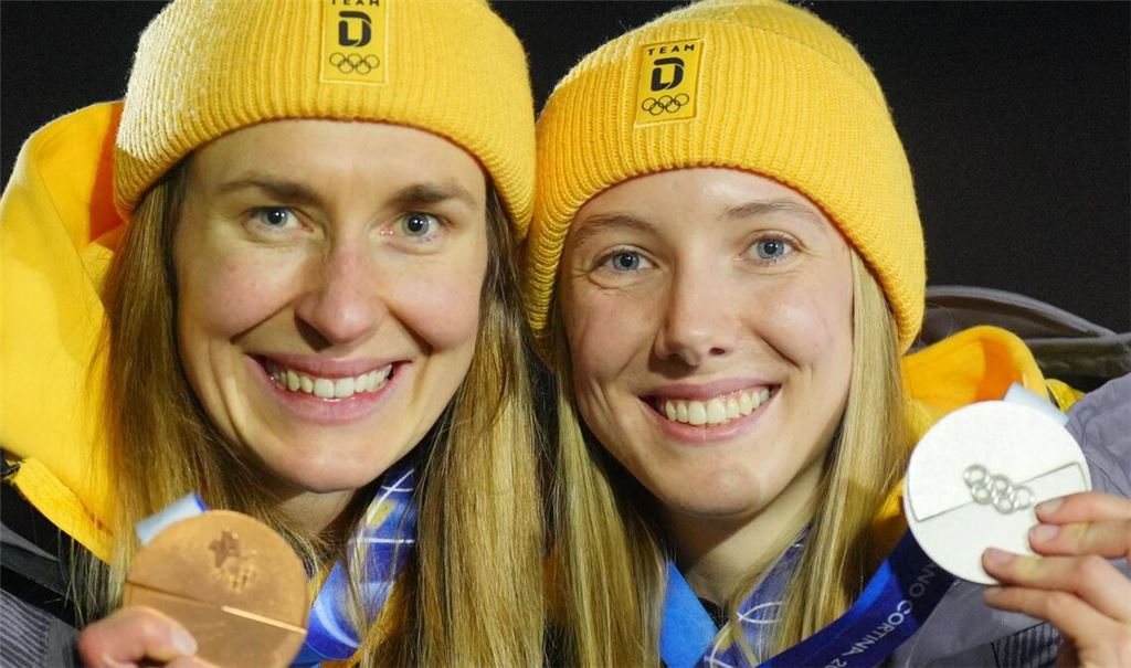 Susanne Kreher (rechts) holte sich Silber, Jacqueline Pfeifer fuhr zu Bronze.
