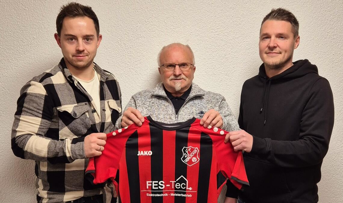 Sven Ebert (v.li.), Sportvorstand Jürgen Banz und Kai Müller. Foto: privat