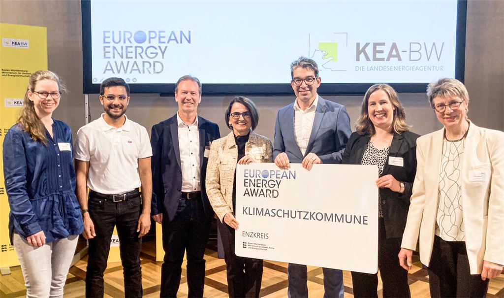 Szene von der Preisverleihung auf Landesebene in Freiburg. Foto: Enzkreis