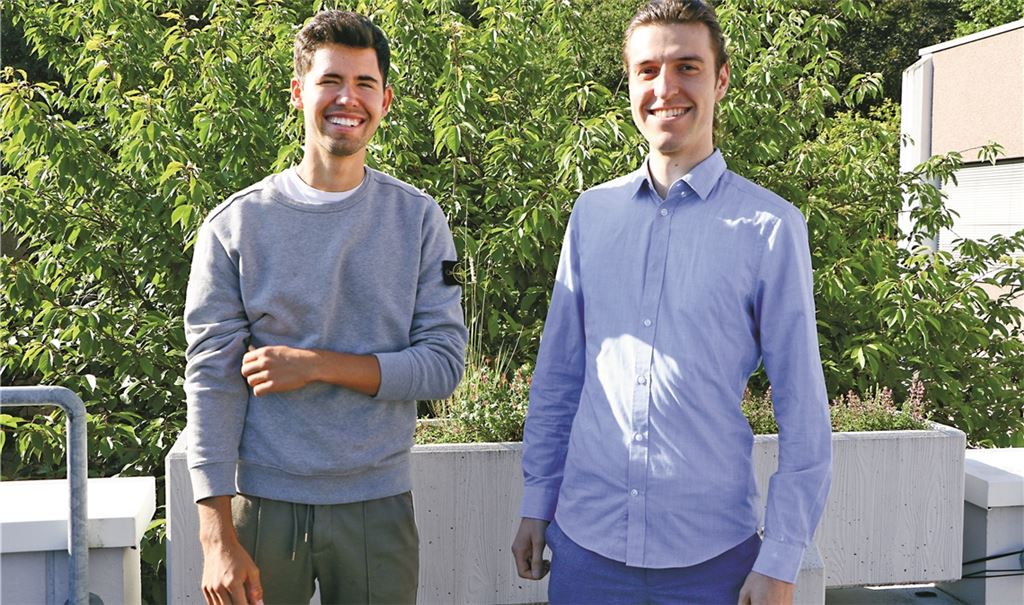 Tatkräftig: Luca Ockernahl (li.) und Tim Warzawa wollen ein Start-up gründen. Foto: Wewoda