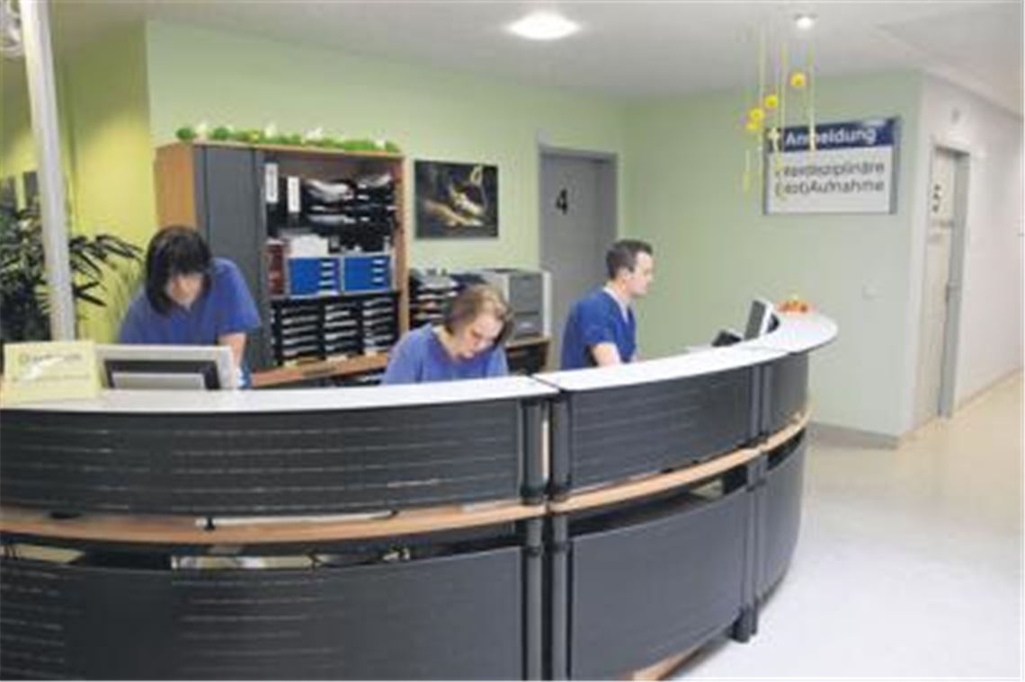 Tatort: die Anmeldung der Notaufnahme in den Enzkreiskliniken Mühlacker.
Foto: Sadler