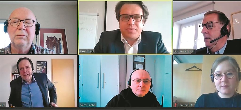 Teilnehmer des Online-Pressegesprächs zum Innovationstag. Screenshot: Peche
