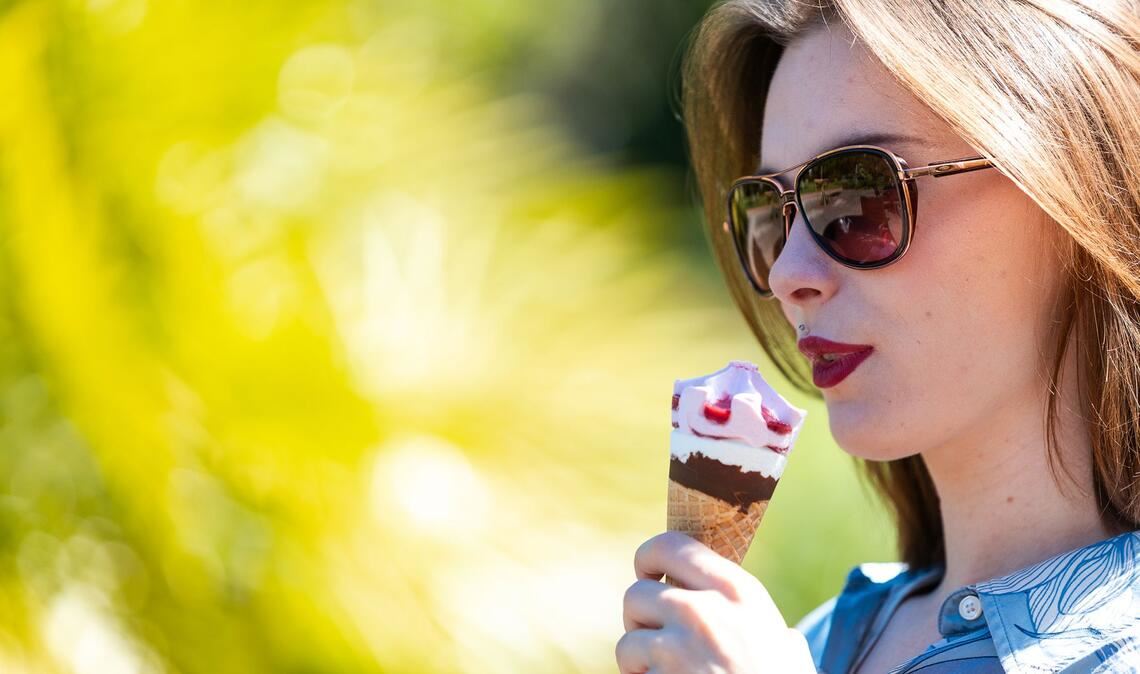 Temperaturen von teils über 31 Grad – perfektes Wetter für ein Eis.