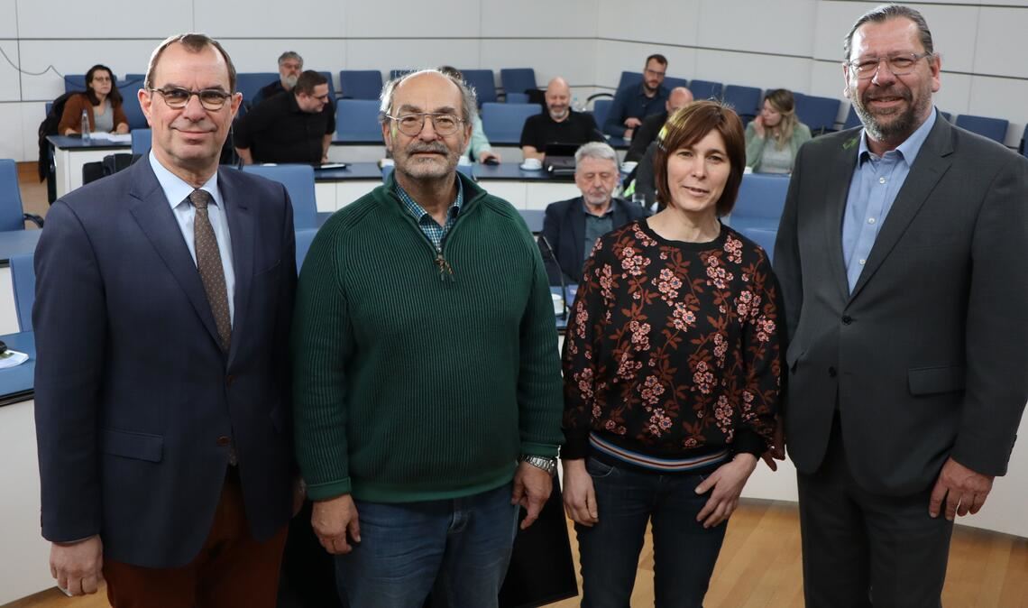Thomas Köberle (2. v. li.) geht in den Ruhestand. Auf ihn folgt Inga Schraud an der Spitze des Landschaftserhaltungsverbands Enzkreis. Foto: privat