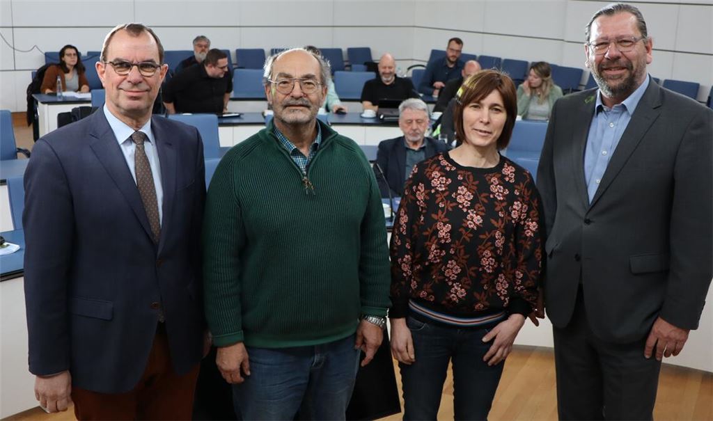 Thomas Köberle (2. v. li.) geht in den Ruhestand. Auf ihn folgt Inga Schraud an der Spitze des Landschaftserhaltungsverbands Enzkreis. Foto: privat