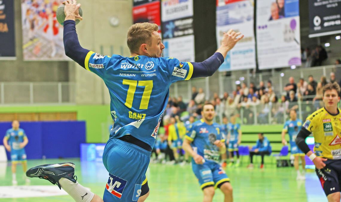 Tim Ganz erzielt zehn Tore beim Sieg der SG gegen die Junglöwen. Foto: Müller.