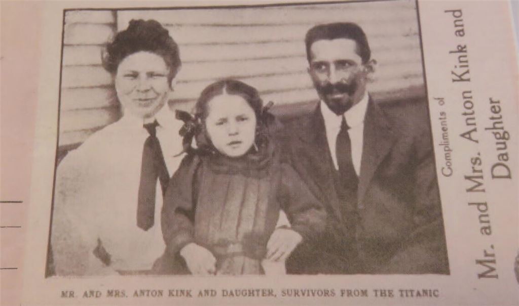 Titanic-Überlebende: Luise Kink geborene Heilmann mit Mann und Tochter. Fotos/Screenshots: Becker