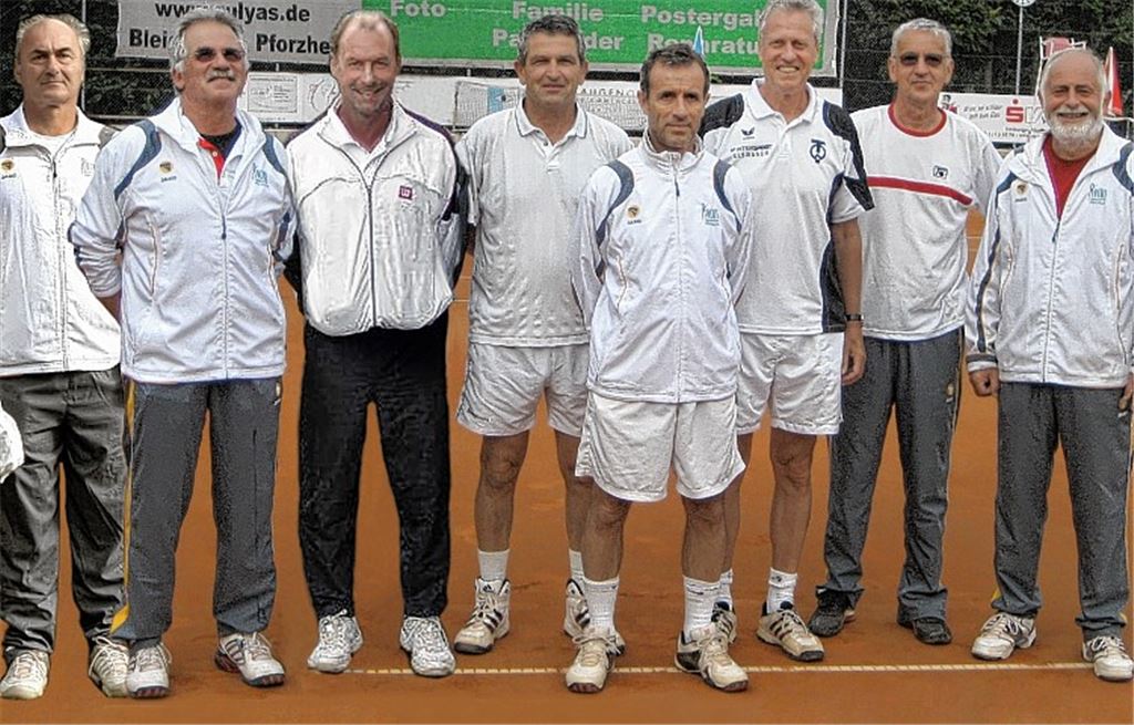 Titelträger im Südwesten: Die Herren 65 des TC Wolfsberg Pforzheim.