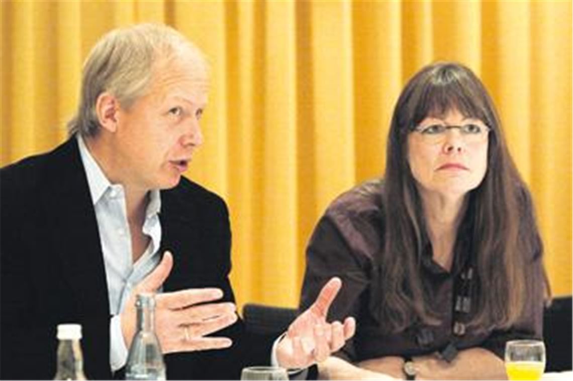 Tom Buhrow und Sabine Stamer packen im Gespräch mit unserer Zeitung auch heiße Themen mit klaren Analysen an. 
Foto: Hansen