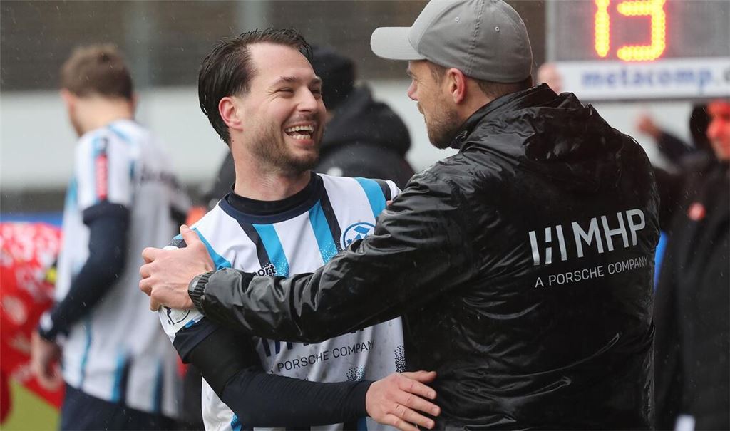 Trainer Marco Wildersinn und sein „Unterschiedsspieler“  David Tomic