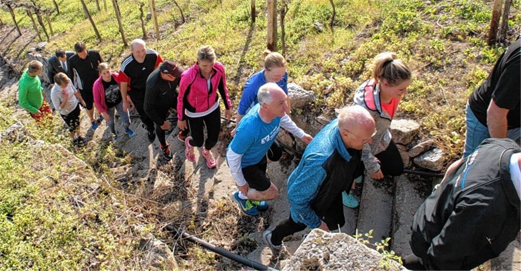 Sogar die Weinprinzessin trainiert mit