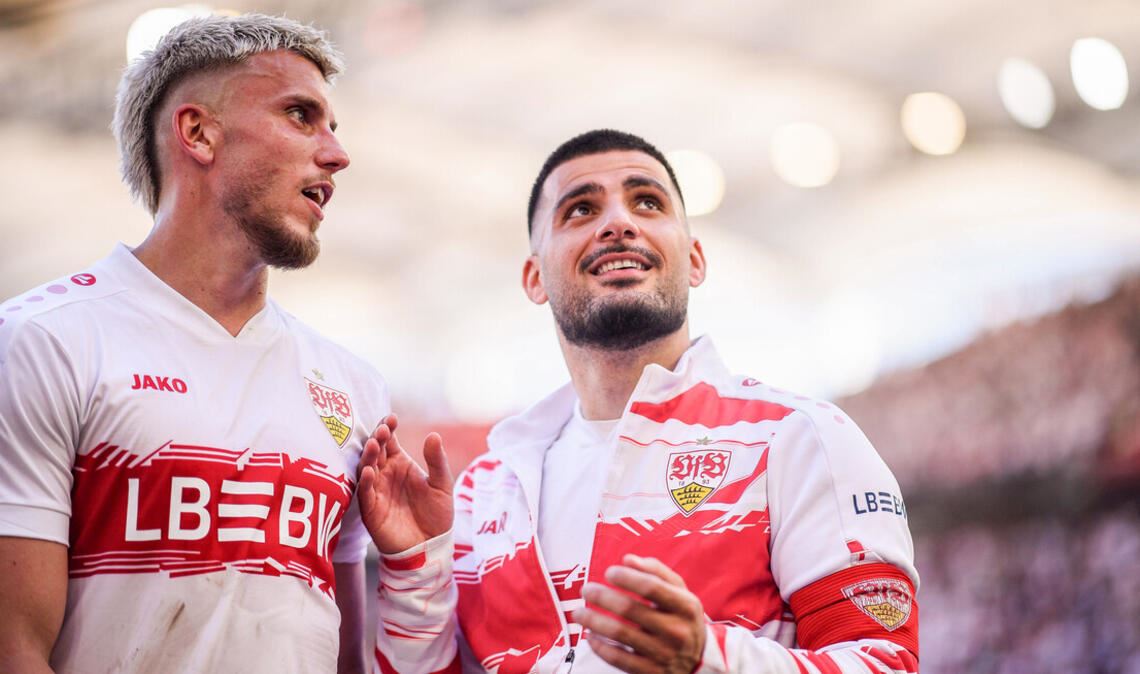 Treffsicher: 31 von 69 Bundesligatoren des VfB Stuttgart gehen auf das Konto von Ermedin Demirovic (li.) und Deniz Undav.