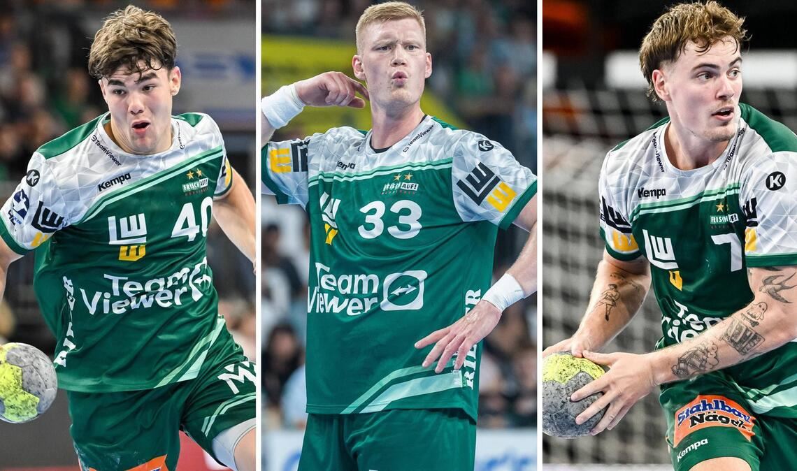 Trio verlängert: Elias Newel, Ymir Gislason, Victor Klöve (v.li.).
