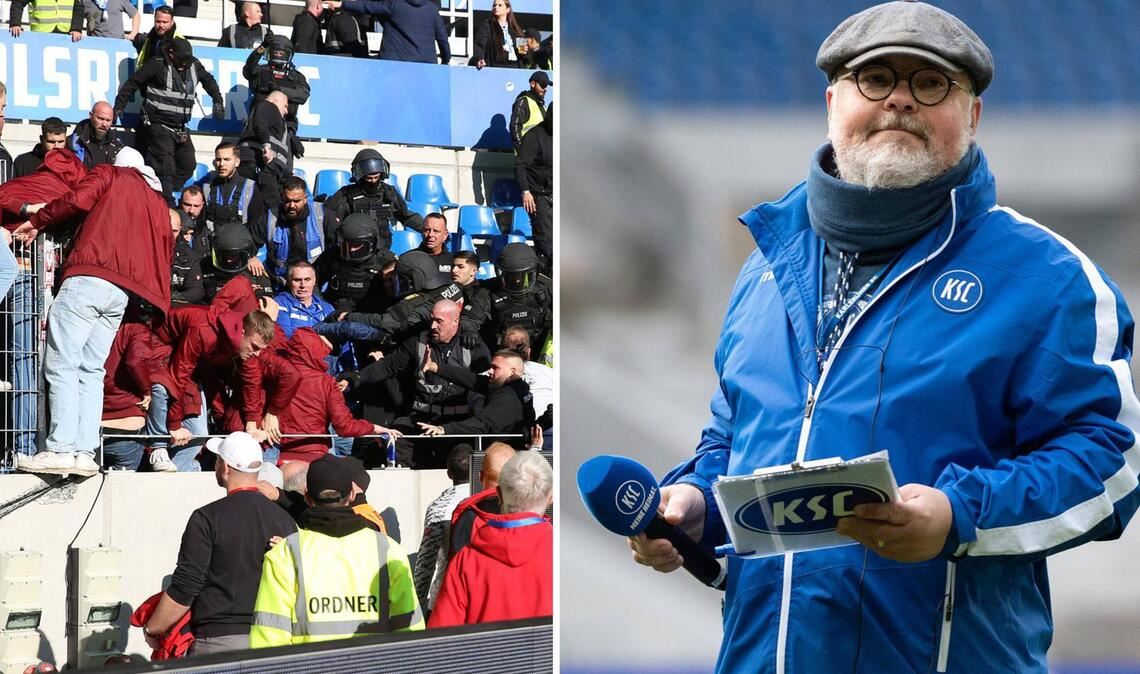 Trug KSC-Stadionsprecher Martin Wacker zur Eskalation oder Deeskalation bei? Darüber besteht beim KSC und FCK Uneinigkeit.