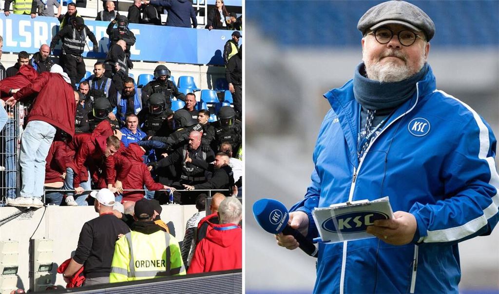 Trug KSC-Stadionsprecher Martin Wacker zur Eskalation oder Deeskalation bei? Darüber besteht beim KSC und FCK Uneinigkeit.