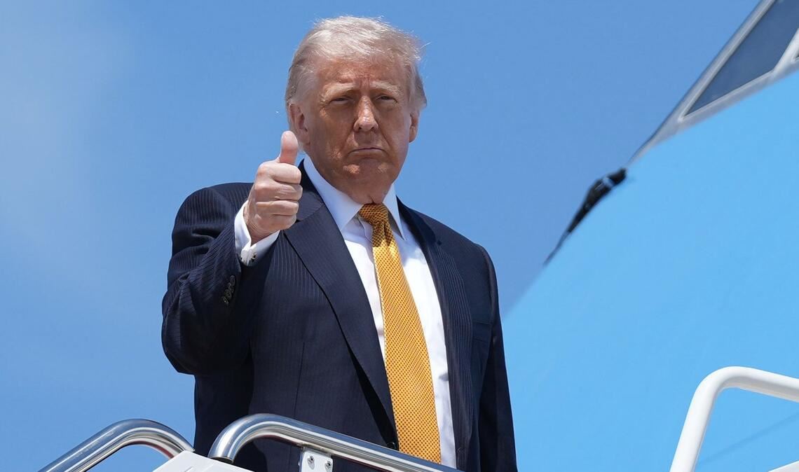 Trump brach in der Air Force One von Washington aus auf nach Peking. (Archivbild)