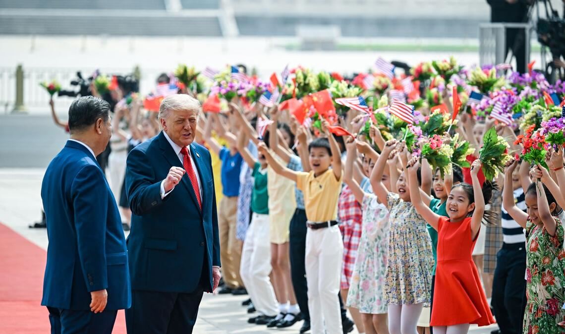 Trump fand die Kinder toll.