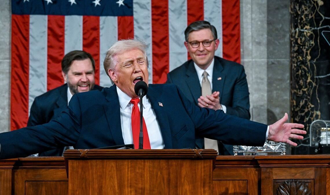 Trump hält Rede zur Lage der Nation vor dem Kongress.